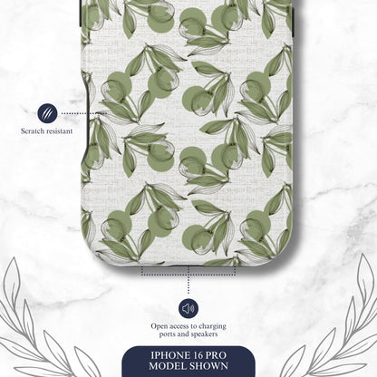 Olive Branch - Magsafe iPhone Case Phone Case-aesthetic phone case-shockproof phone case-cute phone case-designer phone case-elegant phone case-luxury phone case-phone accessories-fashion accessory