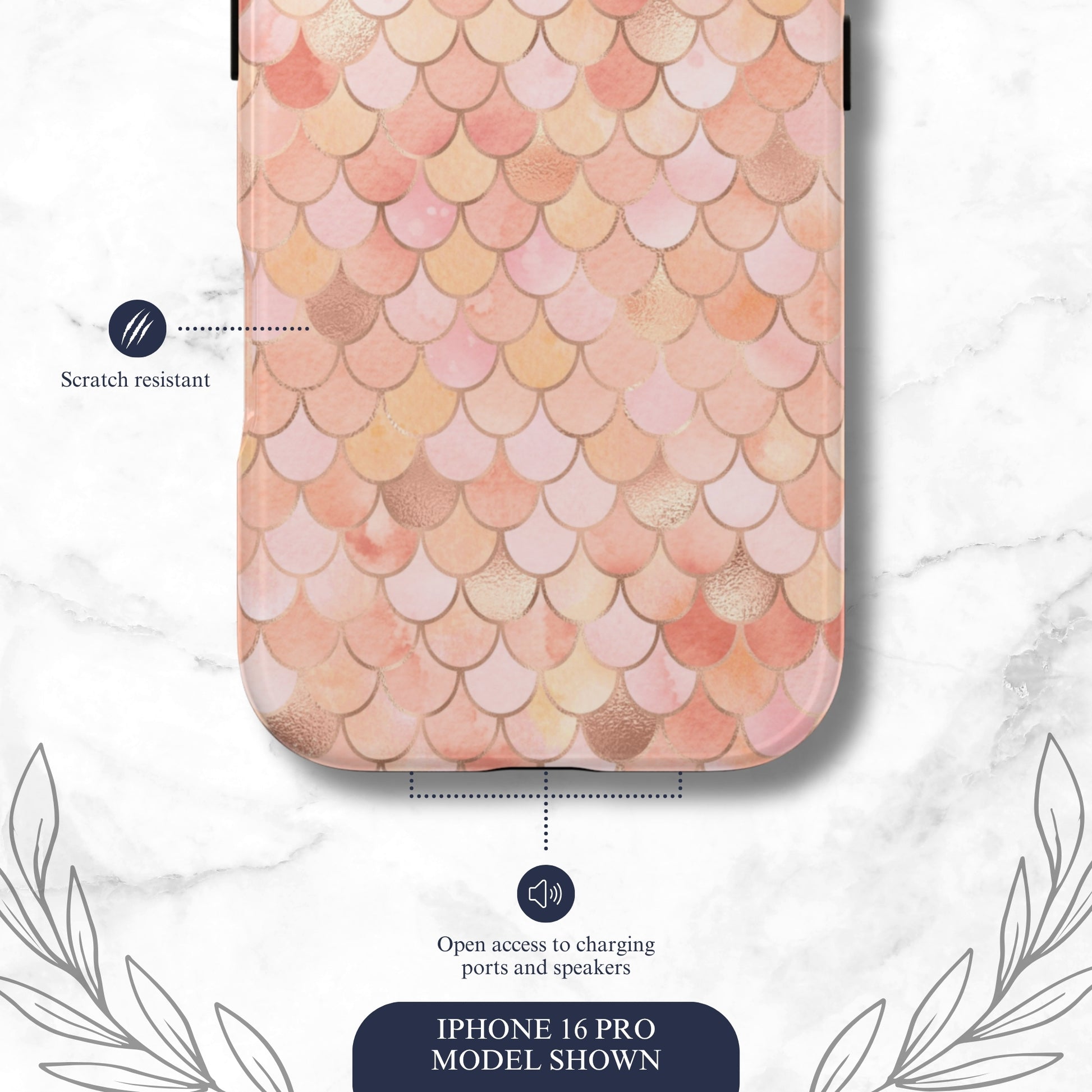 Mermaid Scales - iPhone Case Phone Case-aesthetic phone case-shockproof phone case-cute phone case-designer phone case-elegant phone case-luxury phone case-phone accessories-fashion accessory