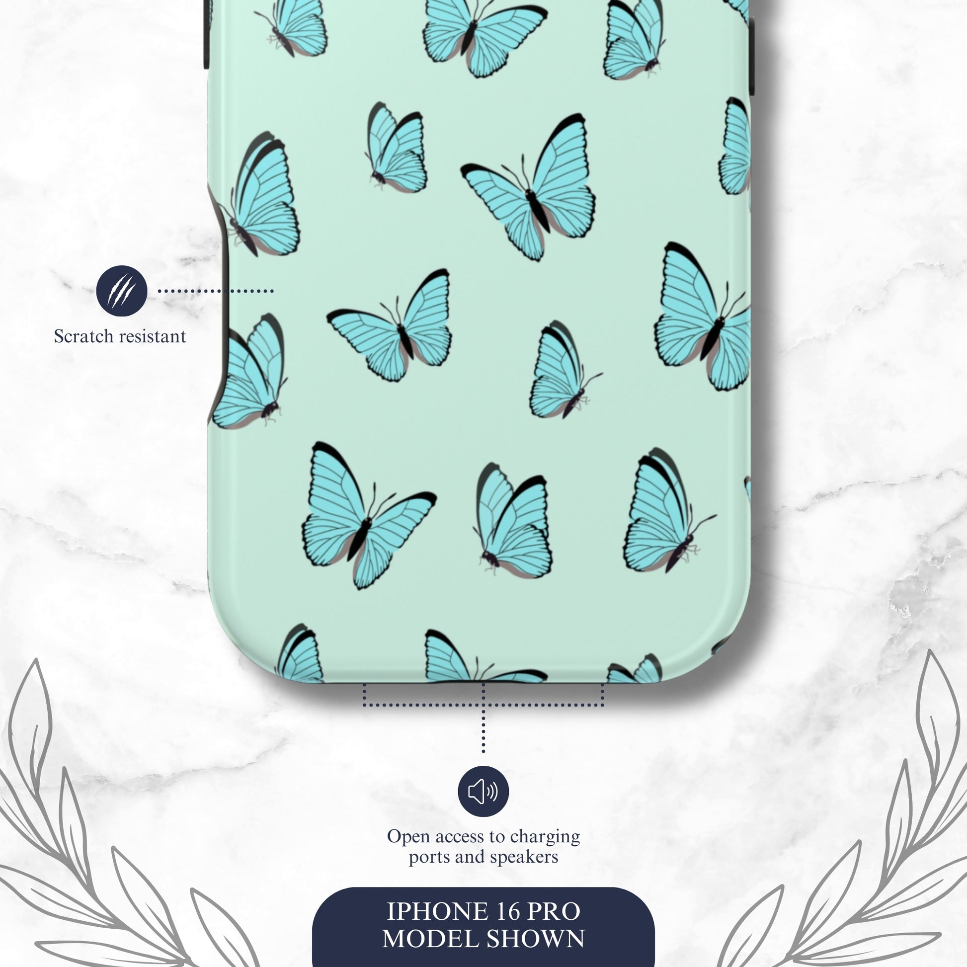 Flutter - Magsafe iPhone Case Phone Case-aesthetic phone case-shockproof phone case-cute phone case-designer phone case-elegant phone case-luxury phone case-phone accessories-fashion accessory