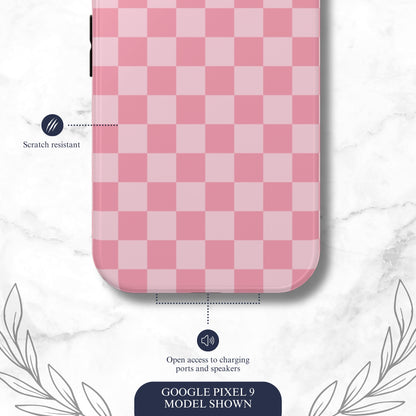 Blush Check - Google Pixel Case Phone Case-aesthetic phone case-shockproof phone case-cute phone case-designer phone case-elegant phone case-luxury phone case-phone accessories-fashion accessory