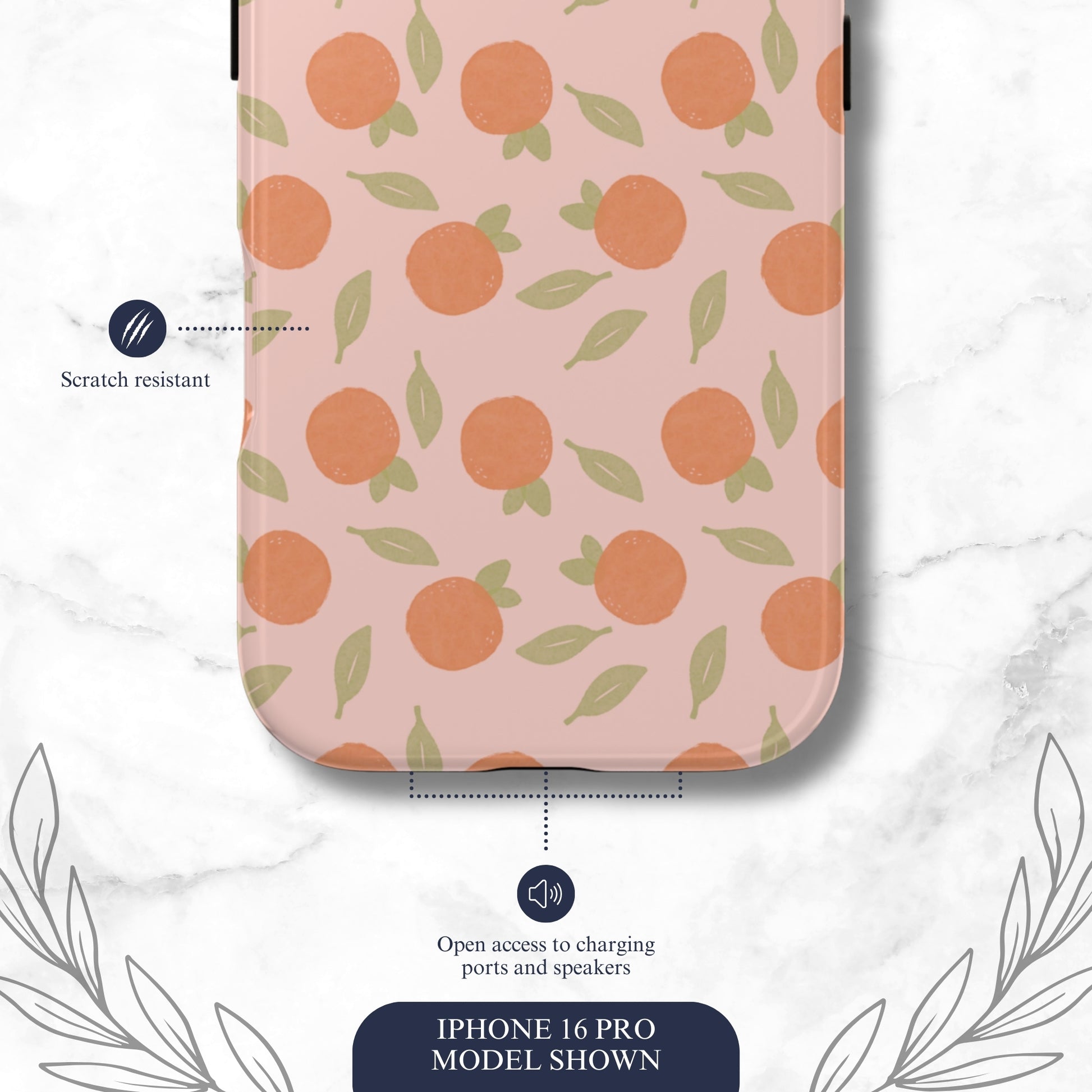Orange Harvest - iPhone Case Phone Case-aesthetic phone case-shockproof phone case-cute phone case-designer phone case-elegant phone case-luxury phone case-phone accessories-fashion accessory