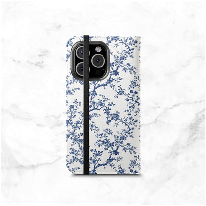 Frosted Toile - iPhone Flip Case Wallet, Leather Folio Case Phone Case-aesthetic phone case-shockproof phone case-cute phone case-designer phone case-elegant phone case-luxury phone case-phone accessories-fashion accessory