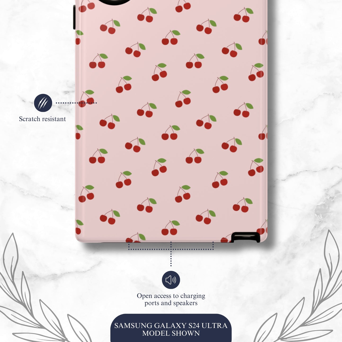 Cherry Crush - Samsung Galaxy Case Phone Case-aesthetic phone case-shockproof phone case-cute phone case-designer phone case-elegant phone case-luxury phone case-phone accessories-fashion accessory