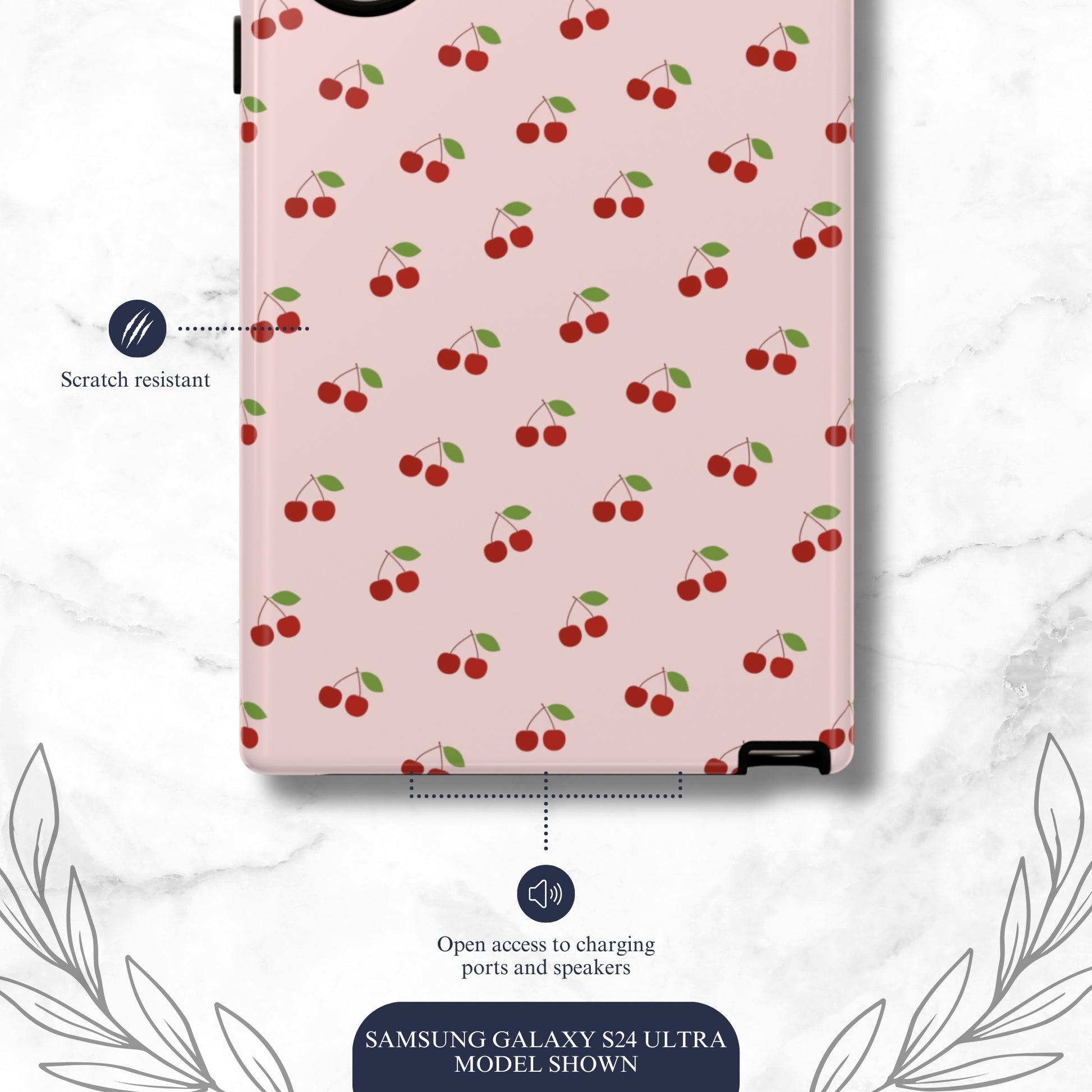 Cherry Crush - Samsung Galaxy Case Phone Case-aesthetic phone case-shockproof phone case-cute phone case-designer phone case-elegant phone case-luxury phone case-phone accessories-fashion accessory