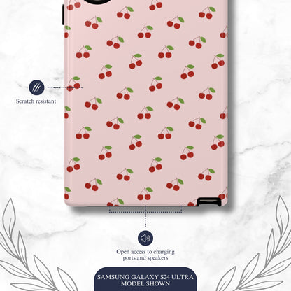 Cherry Crush - Samsung Galaxy Case Phone Case-aesthetic phone case-shockproof phone case-cute phone case-designer phone case-elegant phone case-luxury phone case-phone accessories-fashion accessory