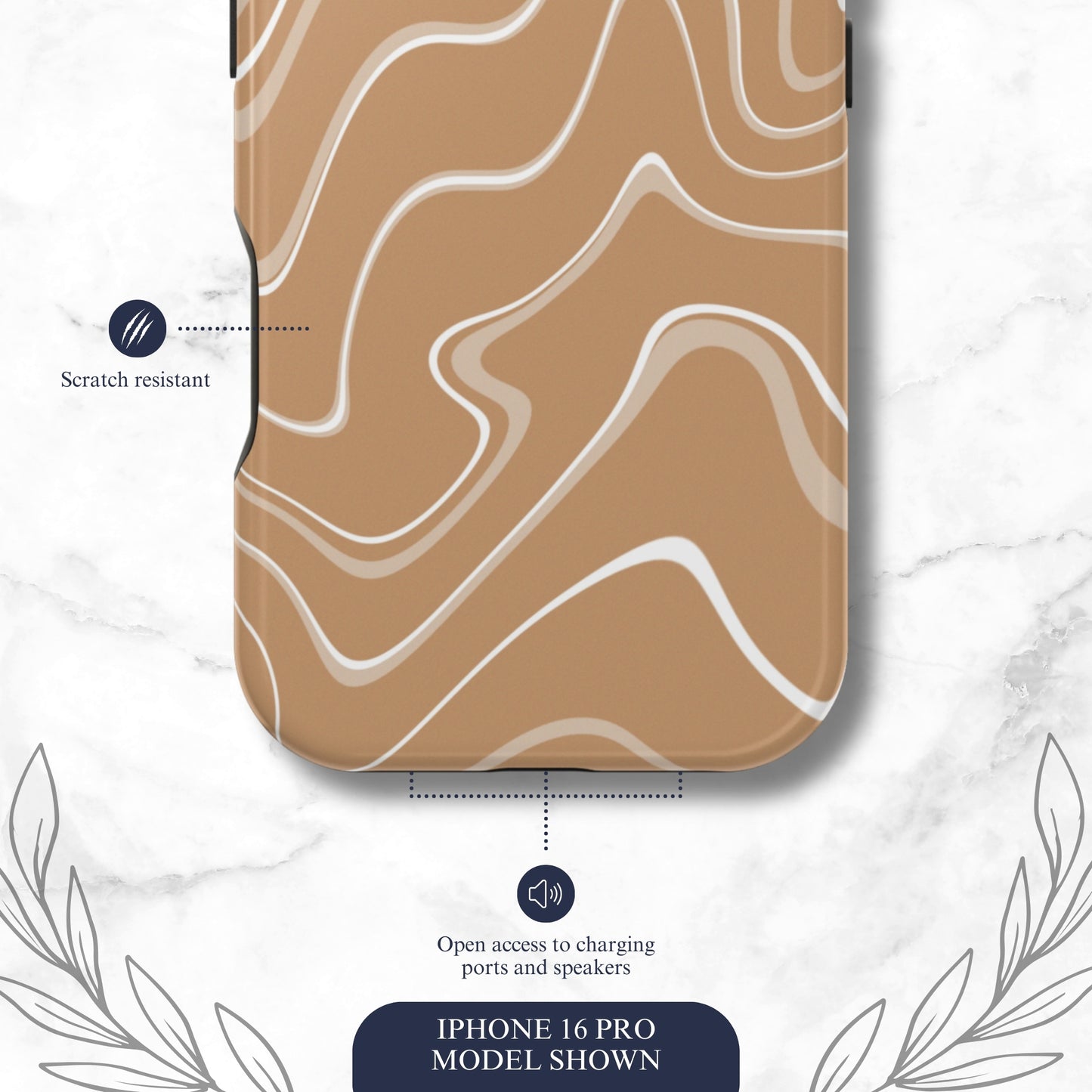 Toffee Twirl - Magsafe iPhone Case Phone Case-aesthetic phone case-shockproof phone case-cute phone case-designer phone case-elegant phone case-luxury phone case-phone accessories-fashion accessory