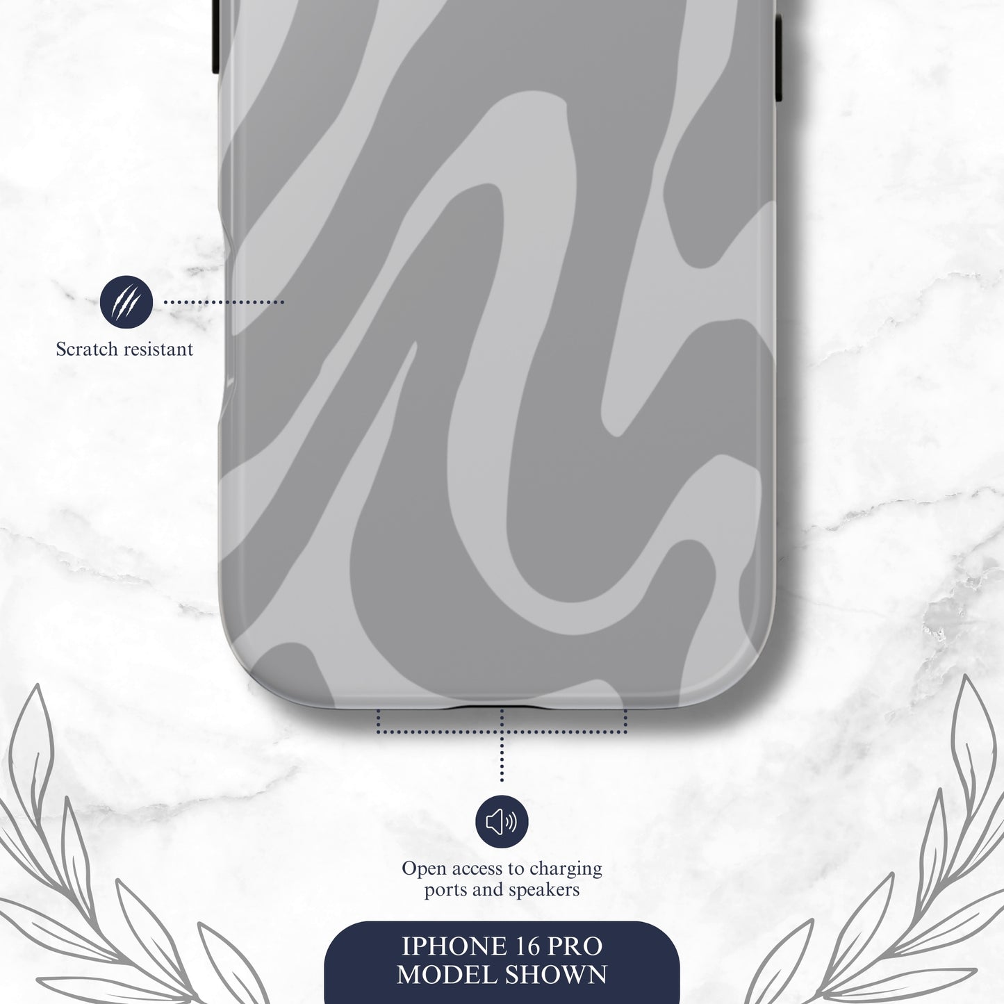 Grayscale - iPhone Case Phone Case-aesthetic phone case-shockproof phone case-cute phone case-designer phone case-elegant phone case-luxury phone case-phone accessories-fashion accessory