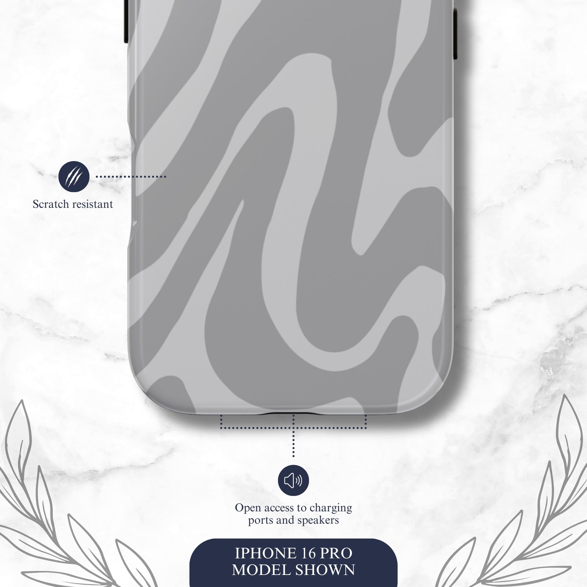 Grayscale - iPhone Case Phone Case-aesthetic phone case-shockproof phone case-cute phone case-designer phone case-elegant phone case-luxury phone case-phone accessories-fashion accessory