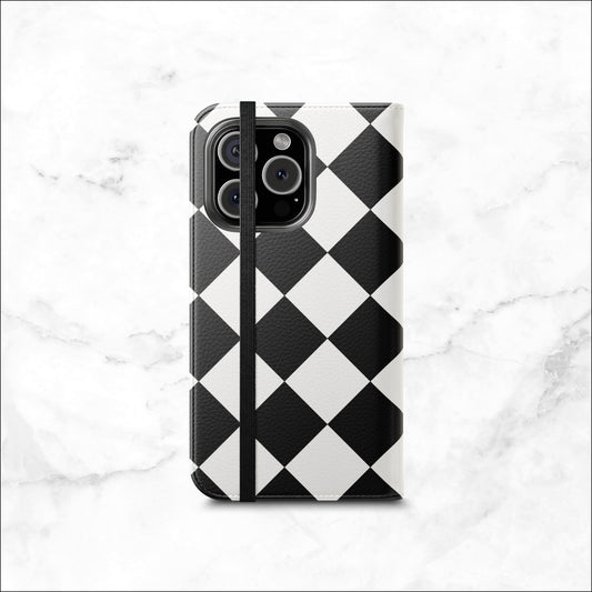 High Society - iPhone Flip Case Wallet, Leather Folio Case Phone Case-aesthetic phone case-shockproof phone case-cute phone case-designer phone case-elegant phone case-luxury phone case-phone accessories-fashion accessory