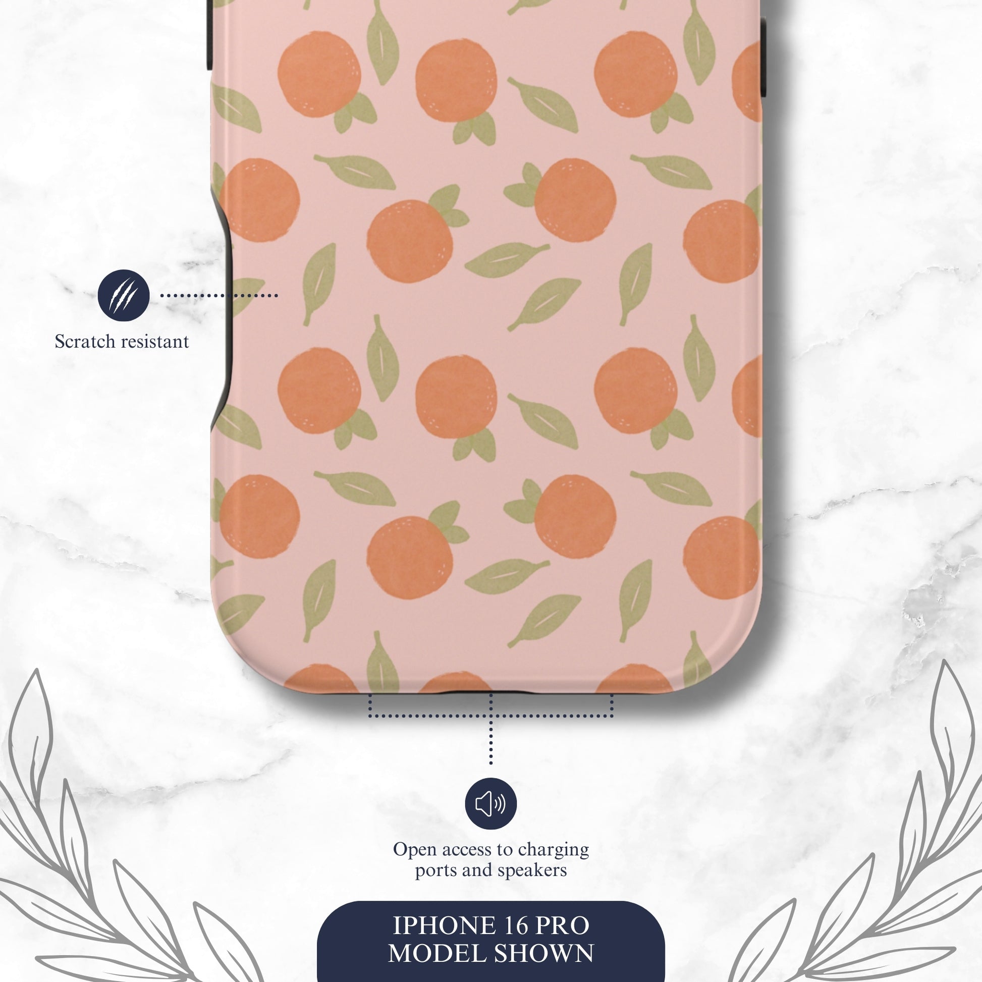 Orange Harvest - Magsafe iPhone Case Phone Case-aesthetic phone case-shockproof phone case-cute phone case-designer phone case-elegant phone case-luxury phone case-phone accessories-fashion accessory