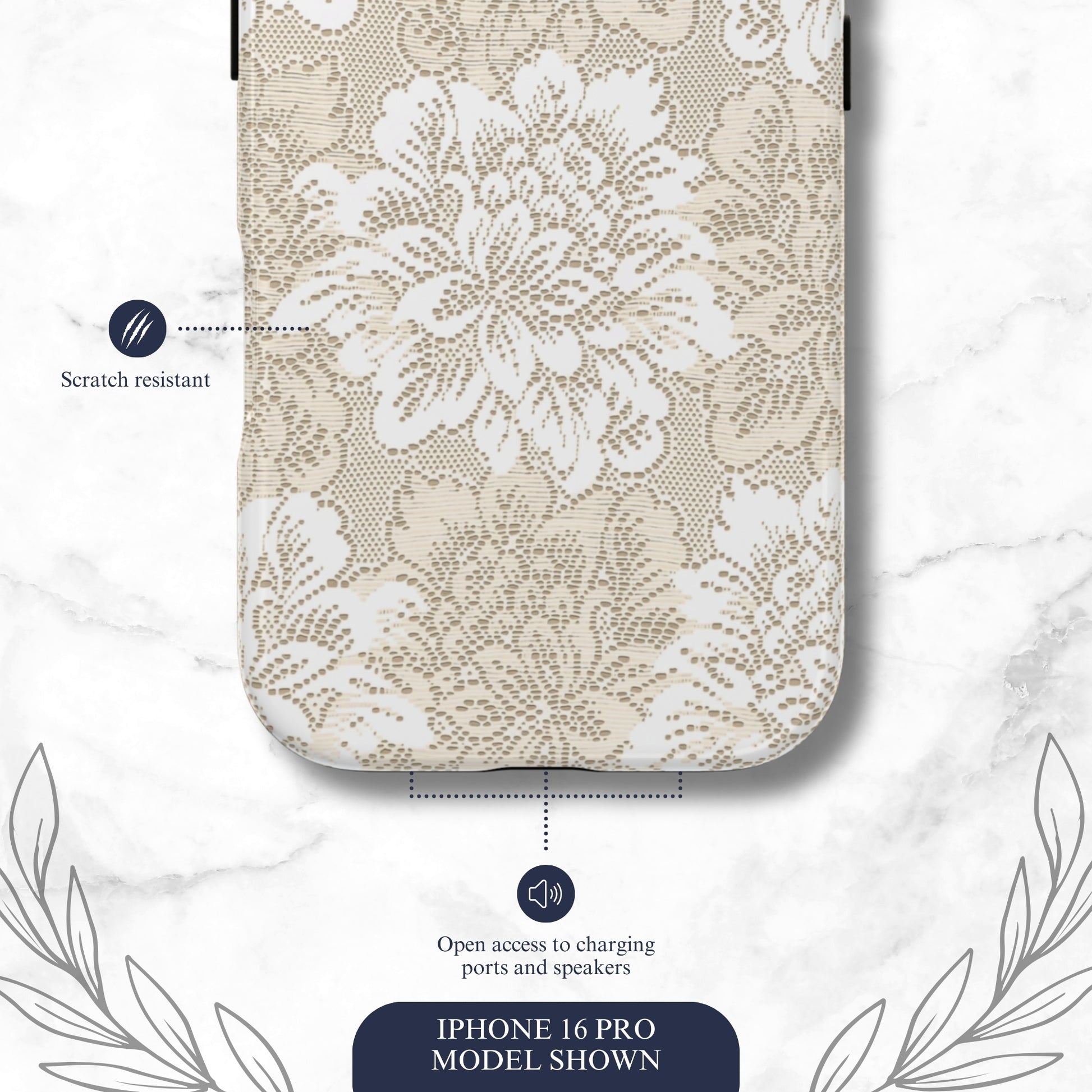 Keepsake Lace - iPhone Case Phone Case-aesthetic phone case-shockproof phone case-cute phone case-designer phone case-elegant phone case-luxury phone case-phone accessories-fashion accessory