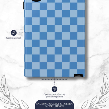 Coastal Check - Samsung Galaxy Case Phone Case-aesthetic phone case-shockproof phone case-cute phone case-designer phone case-elegant phone case-luxury phone case-phone accessories-fashion accessory