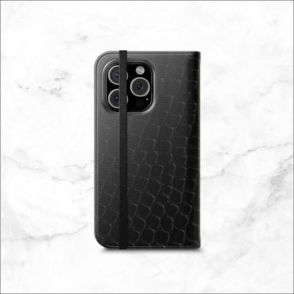 Black Viper - iPhone Flip Case Wallet, Leather Folio Case Phone Case-aesthetic phone case-shockproof phone case-cute phone case-designer phone case-elegant phone case-luxury phone case-phone accessories-fashion accessory