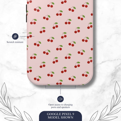 Cherry Crush - Google Pixel Case Phone Case-aesthetic phone case-shockproof phone case-cute phone case-designer phone case-elegant phone case-luxury phone case-phone accessories-fashion accessory