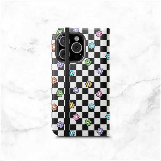 Check Mate - iPhone Flip Case Wallet, Leather Folio Case Phone Case-aesthetic phone case-shockproof phone case-cute phone case-designer phone case-elegant phone case-luxury phone case-phone accessories-fashion accessory