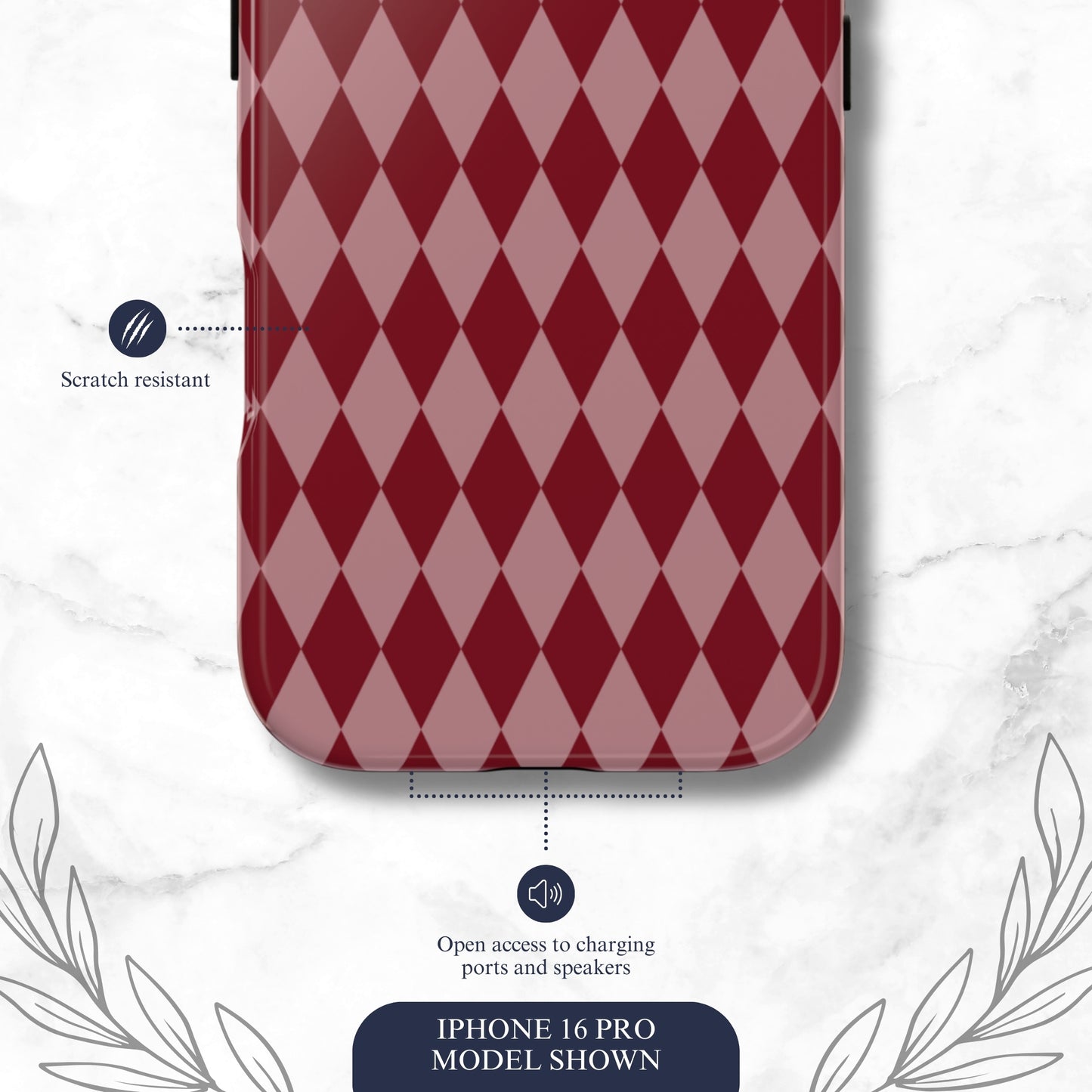 Cherry Jester - iPhone Case Phone Case-aesthetic phone case-shockproof phone case-cute phone case-designer phone case-elegant phone case-luxury phone case-phone accessories-fashion accessory