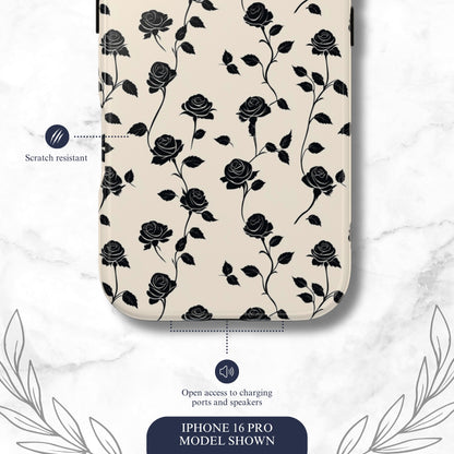Ghost Rose - iPhone Case Phone Case-aesthetic phone case-shockproof phone case-cute phone case-designer phone case-elegant phone case-luxury phone case-phone accessories-fashion accessory