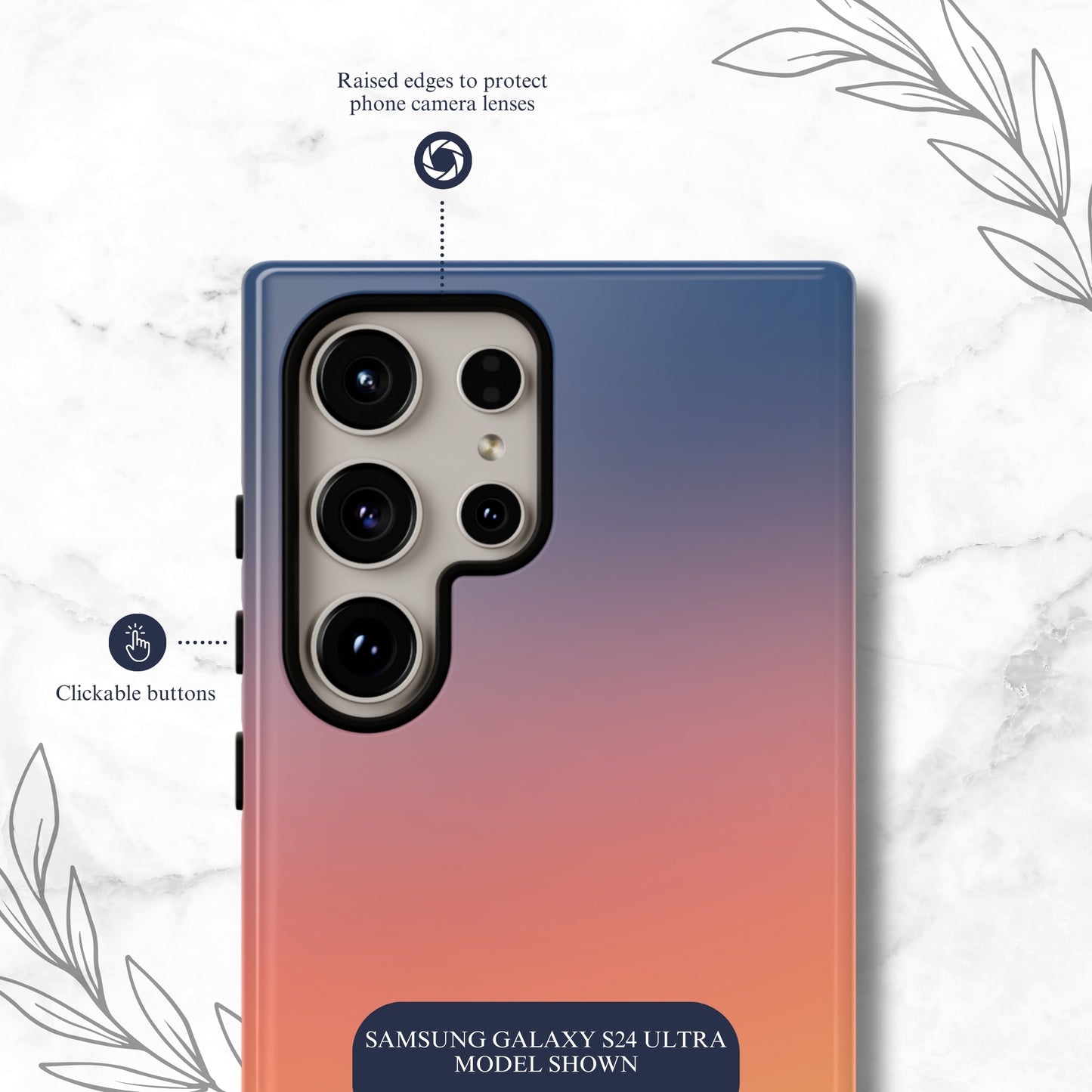 Sunset Aura - Samsung Galaxy Case Phone Case-aesthetic phone case-shockproof phone case-cute phone case-designer phone case-elegant phone case-luxury phone case-phone accessories-fashion accessory