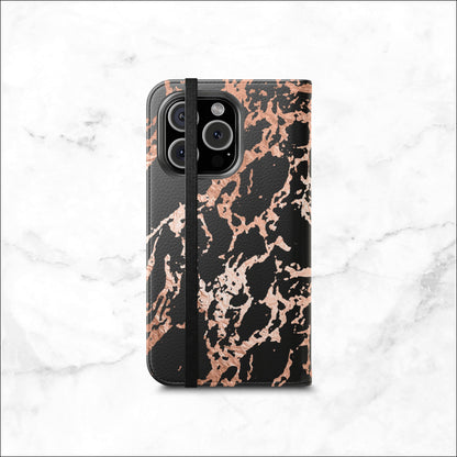 Molten Luxe - iPhone Flip Case Wallet, Leather Folio Case Phone Case-aesthetic phone case-shockproof phone case-cute phone case-designer phone case-elegant phone case-luxury phone case-phone accessories-fashion accessory