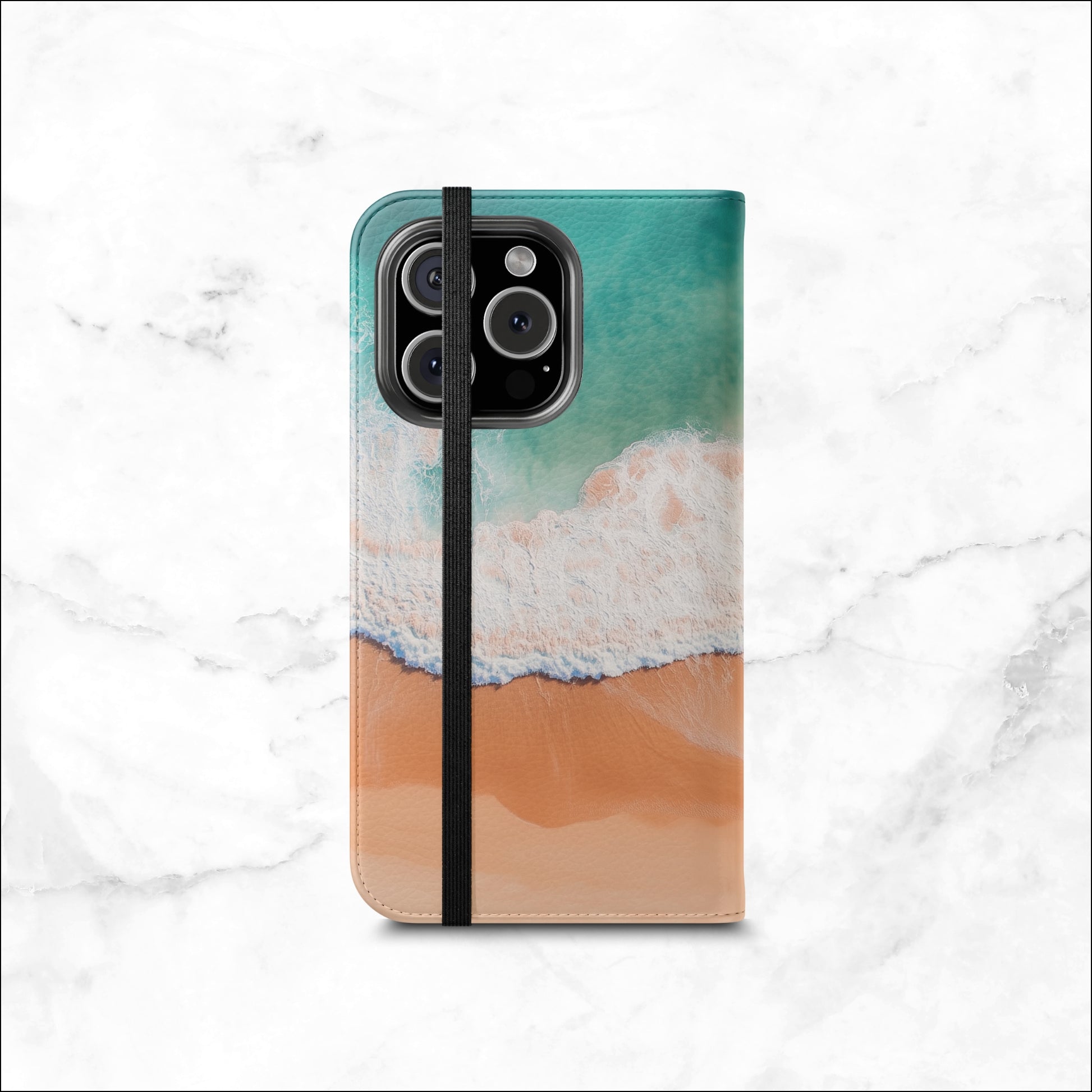 Tide - iPhone Flip Case Wallet, Leather Folio Case Phone Case-aesthetic phone case-shockproof phone case-cute phone case-designer phone case-elegant phone case-luxury phone case-phone accessories-fashion accessory