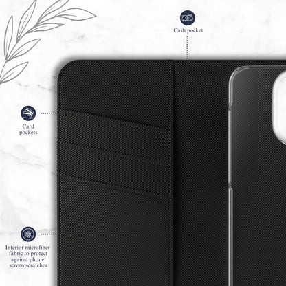 Crimson Check - iPhone Flip Case Wallet, Leather Folio Case Phone Case-aesthetic phone case-shockproof phone case-cute phone case-designer phone case-elegant phone case-luxury phone case-phone accessories-fashion accessory