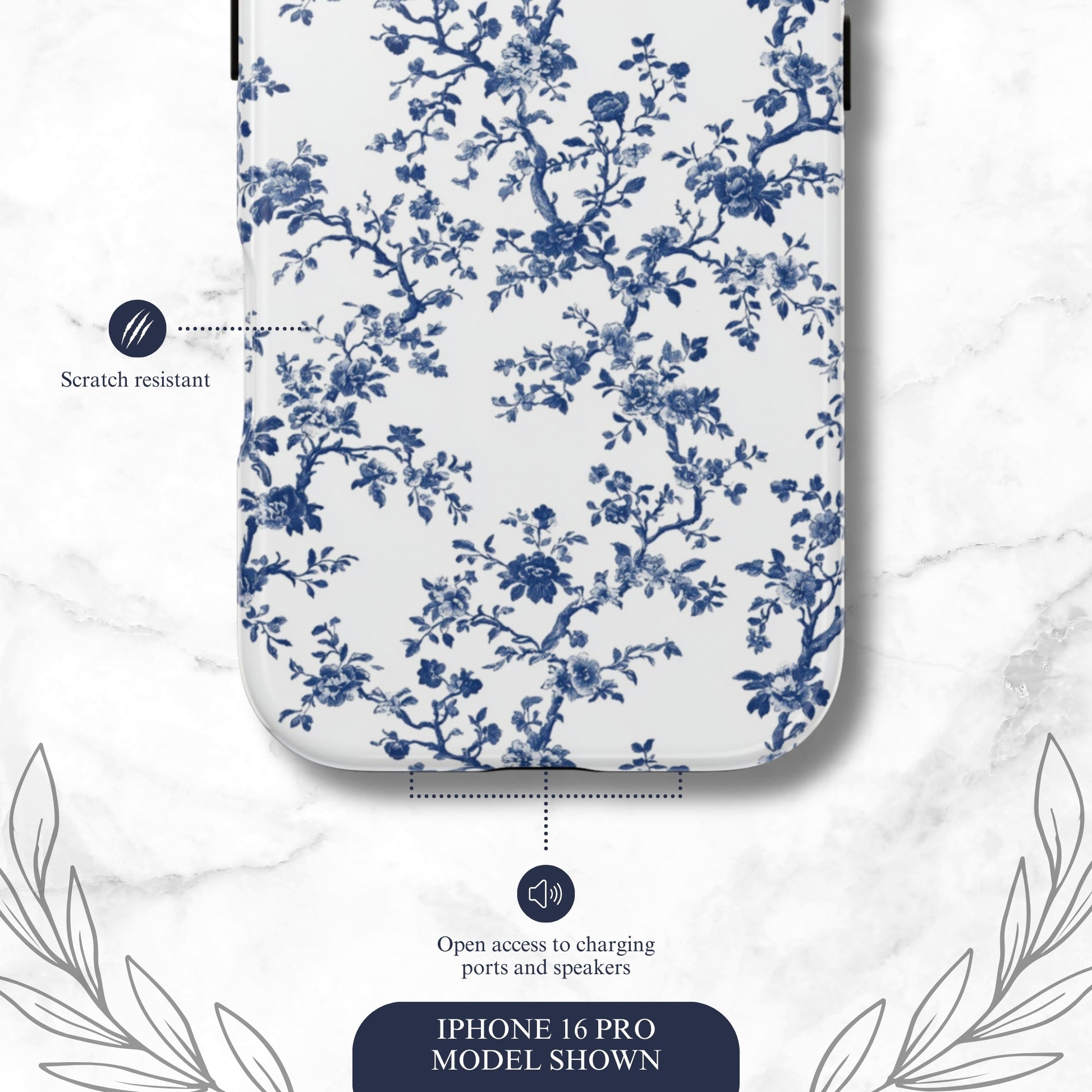 Frosted Toile - iPhone Case Phone Case-aesthetic phone case-shockproof phone case-cute phone case-designer phone case-elegant phone case-luxury phone case-phone accessories-fashion accessory