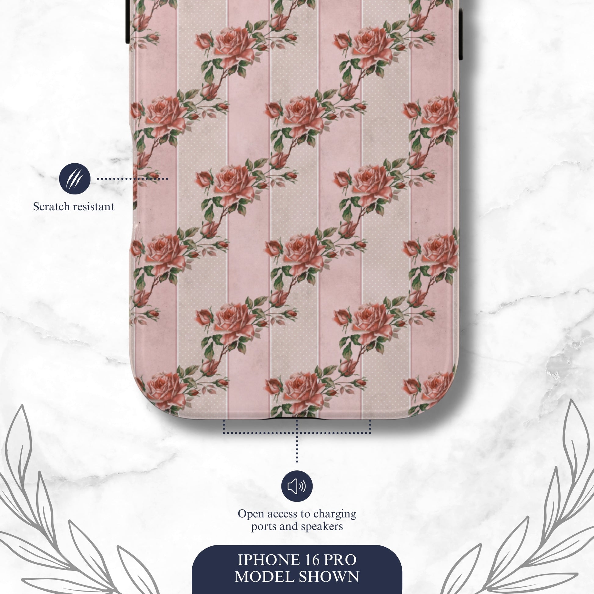 Rose Parlor - iPhone Case Phone Case-aesthetic phone case-shockproof phone case-cute phone case-designer phone case-elegant phone case-luxury phone case-phone accessories-fashion accessory