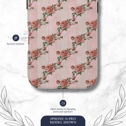 Rose Parlor - iPhone Case Phone Case-aesthetic phone case-shockproof phone case-cute phone case-designer phone case-elegant phone case-luxury phone case-phone accessories-fashion accessory