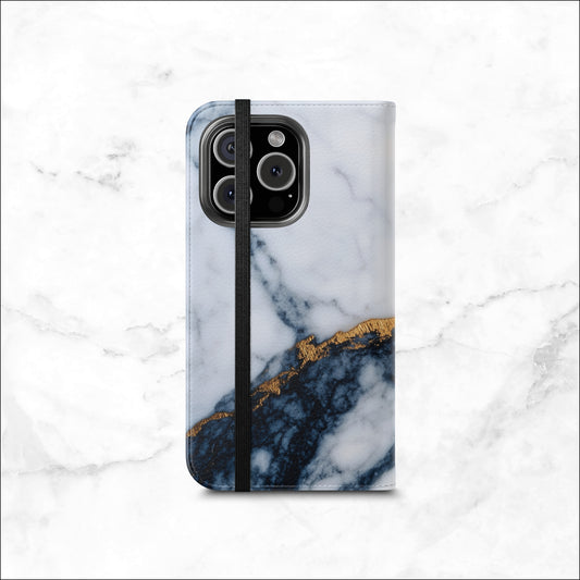 Azure Alloy - iPhone Flip Case Wallet, Leather Folio Case Phone Case-aesthetic phone case-shockproof phone case-cute phone case-designer phone case-elegant phone case-luxury phone case-phone accessories-fashion accessory