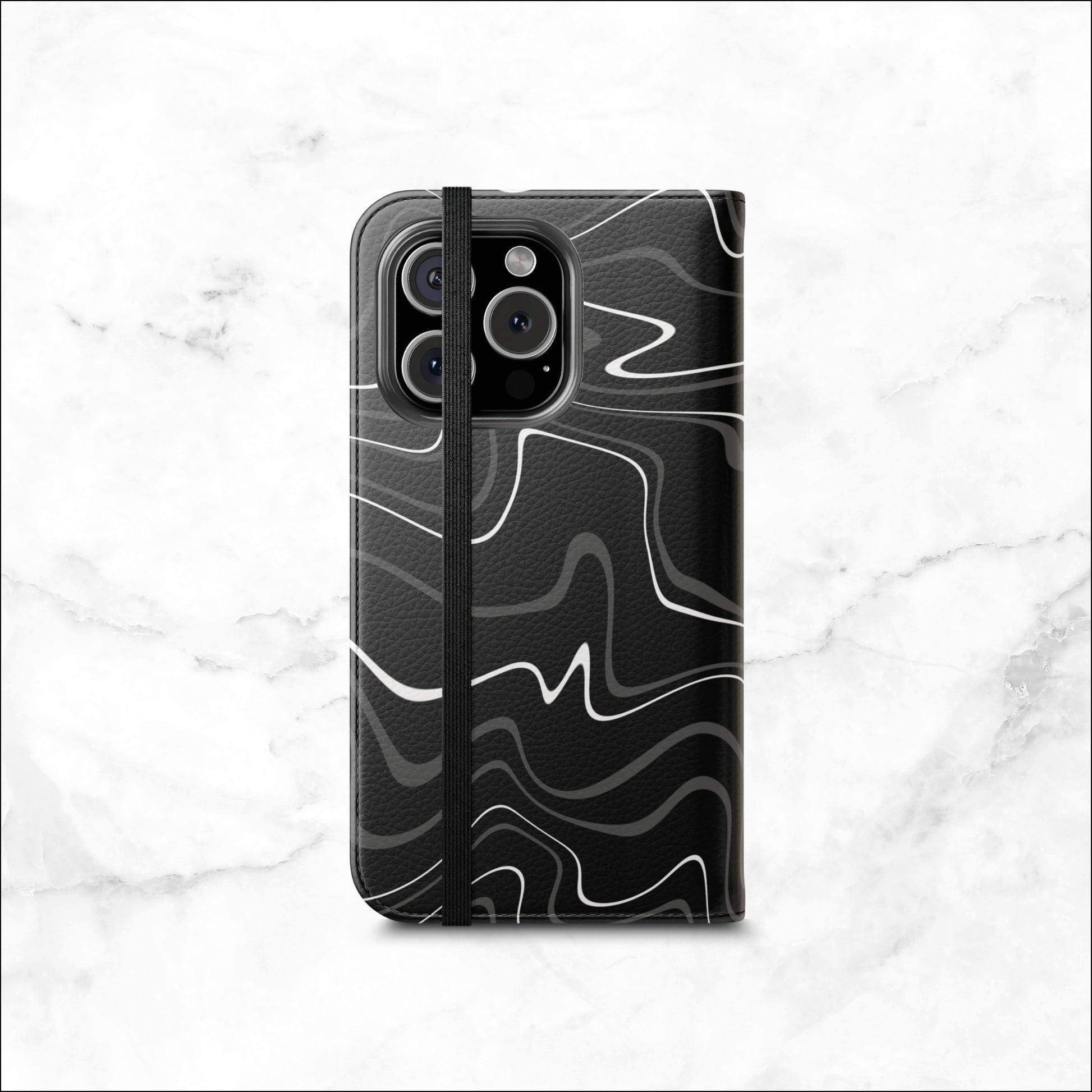 Night Threads - iPhone Flip Case Wallet, Leather Folio Case Phone Case-aesthetic phone case-shockproof phone case-cute phone case-designer phone case-elegant phone case-luxury phone case-phone accessories-fashion accessory