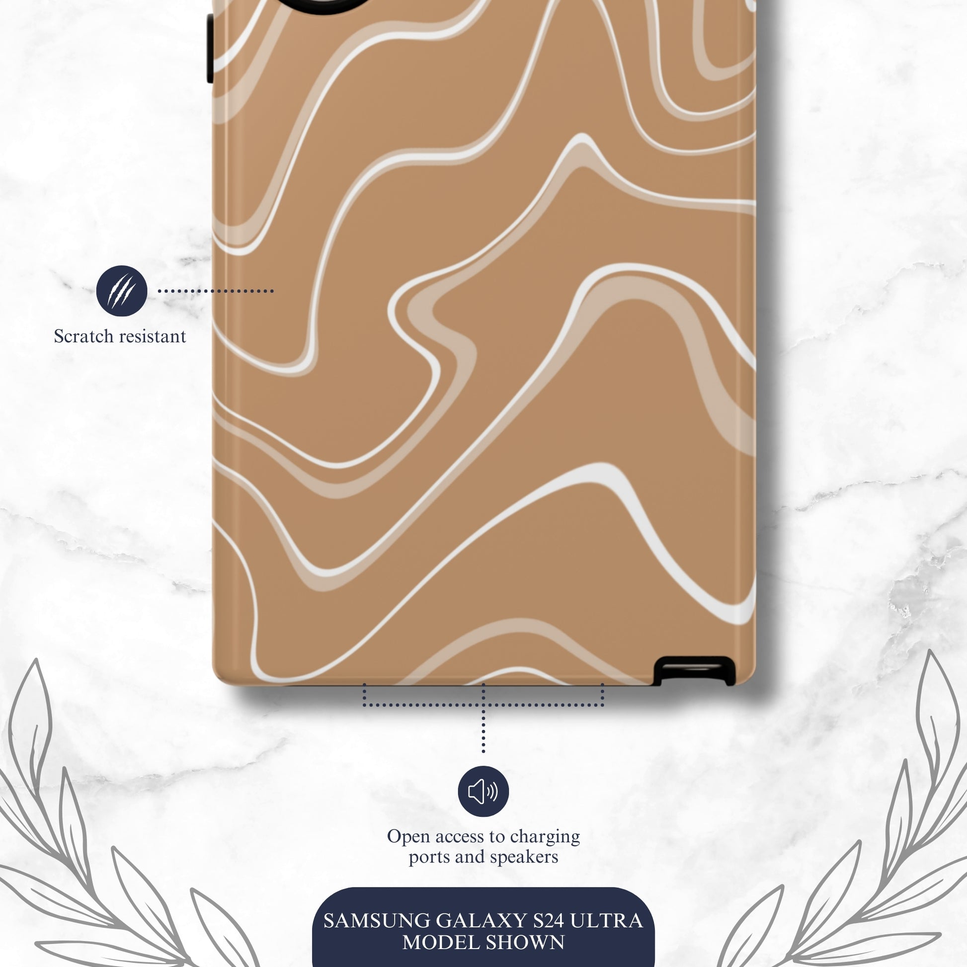Toffee Twirl - Samsung Galaxy Case Phone Case-aesthetic phone case-shockproof phone case-cute phone case-designer phone case-elegant phone case-luxury phone case-phone accessories-fashion accessory