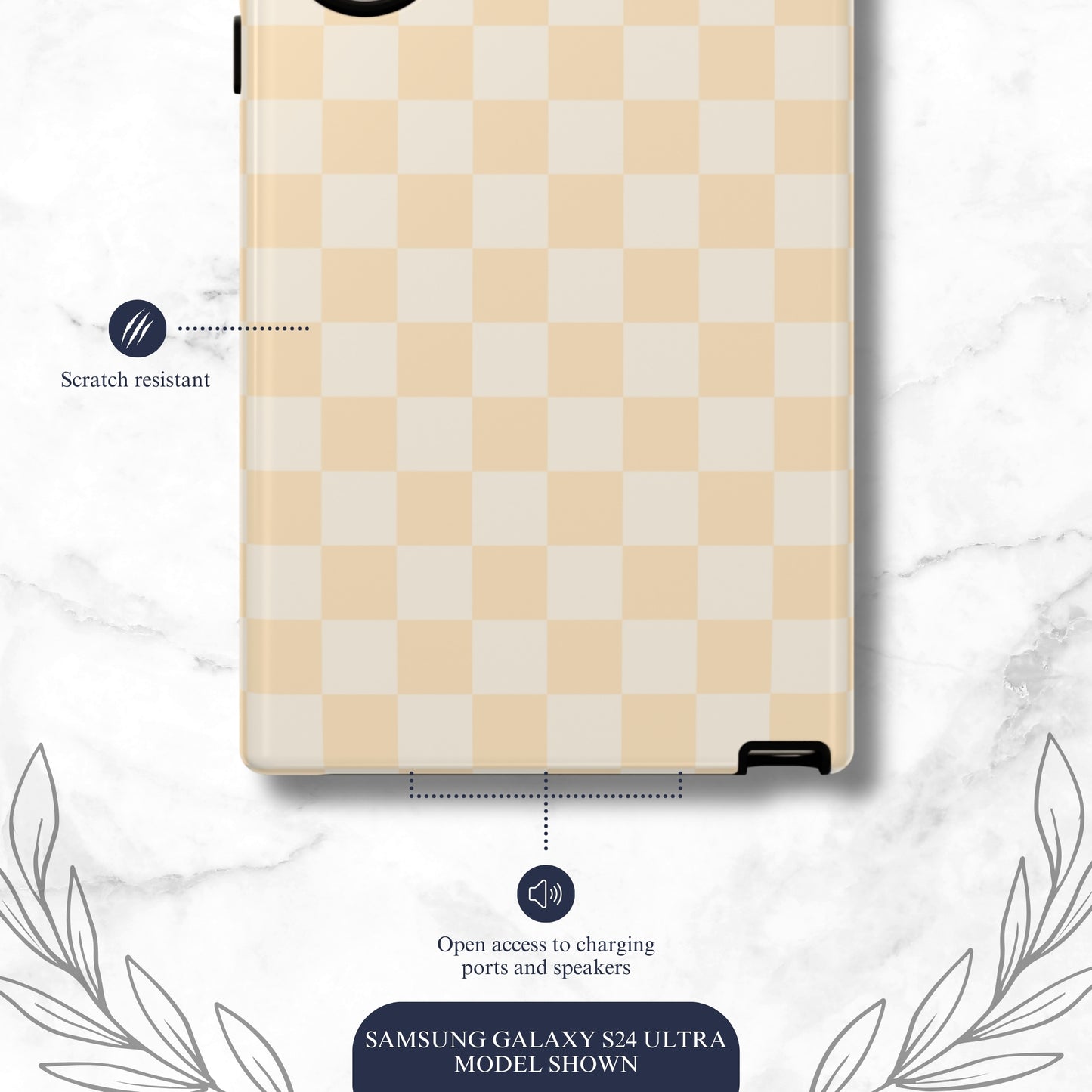 Tan Check - Samsung Galaxy Case Phone Case-aesthetic phone case-shockproof phone case-cute phone case-designer phone case-elegant phone case-luxury phone case-phone accessories-fashion accessory