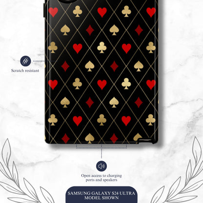 Royal Flush - Samsung Galaxy Case Phone Case-aesthetic phone case-shockproof phone case-cute phone case-designer phone case-elegant phone case-luxury phone case-phone accessories-fashion accessory