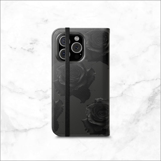Dark Mystery - iPhone Flip Case Wallet, Leather Folio Case Phone Case-aesthetic phone case-shockproof phone case-cute phone case-designer phone case-elegant phone case-luxury phone case-phone accessories-fashion accessory