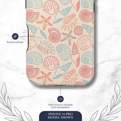 Saltwater Shells - Magsafe iPhone Case Phone Case-aesthetic phone case-shockproof phone case-cute phone case-designer phone case-elegant phone case-luxury phone case-phone accessories-fashion accessory