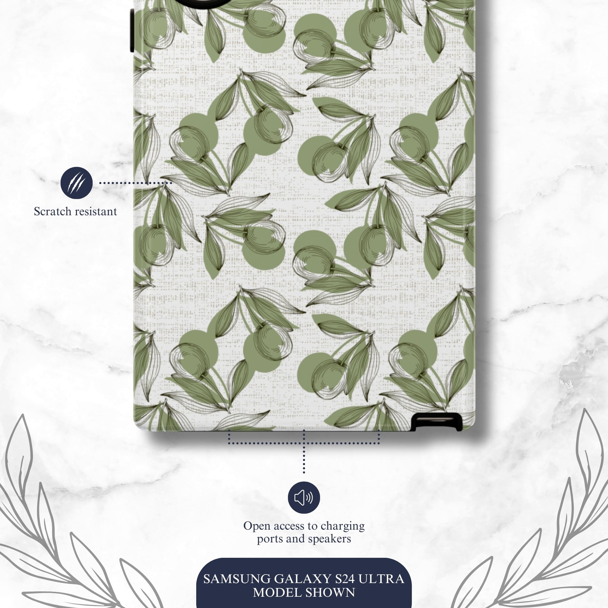 Olive Branch - Samsung Galaxy Case Phone Case-aesthetic phone case-shockproof phone case-cute phone case-designer phone case-elegant phone case-luxury phone case-phone accessories-fashion accessory