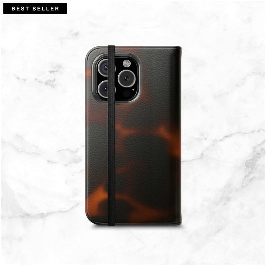 Chestnut - iPhone Flip Case Wallet, Leather Folio Case Phone Case-aesthetic phone case-shockproof phone case-cute phone case-designer phone case-elegant phone case-luxury phone case-phone accessories-fashion accessory