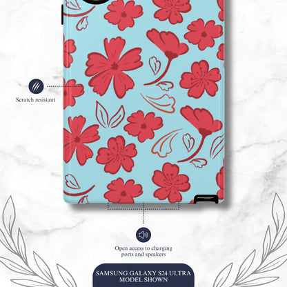 Floral Frenzy - Samsung Galaxy Case Phone Case-aesthetic phone case-shockproof phone case-cute phone case-designer phone case-elegant phone case-luxury phone case-phone accessories-fashion accessory