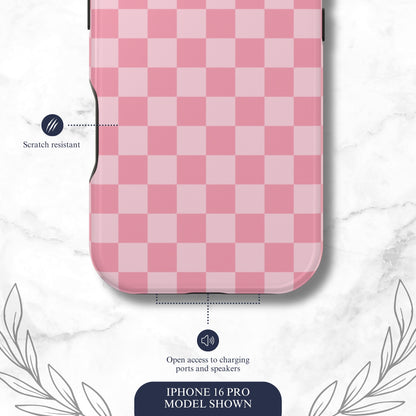 Blush Check - Magsafe iPhone Case Phone Case-aesthetic phone case-shockproof phone case-cute phone case-designer phone case-elegant phone case-luxury phone case-phone accessories-fashion accessory