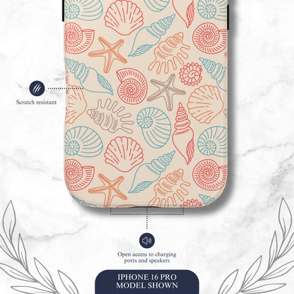 Saltwater Shells - iPhone Case Phone Case-aesthetic phone case-shockproof phone case-cute phone case-designer phone case-elegant phone case-luxury phone case-phone accessories-fashion accessory