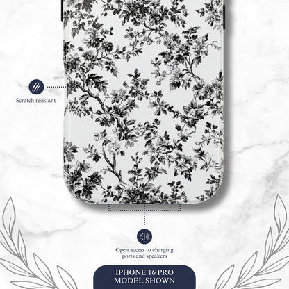 Noir Toile - iPhone Case Phone Case-aesthetic phone case-shockproof phone case-cute phone case-designer phone case-elegant phone case-luxury phone case-phone accessories-fashion accessory