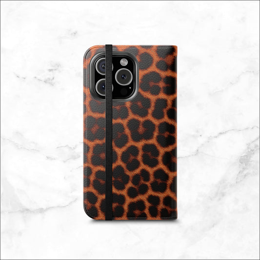 Animal Allure - iPhone Flip Case Wallet, Leather Folio Case