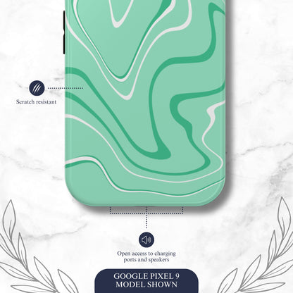 Seafoam Swish - Google Pixel Case Phone Case-aesthetic phone case-shockproof phone case-cute phone case-designer phone case-elegant phone case-luxury phone case-phone accessories-fashion accessory