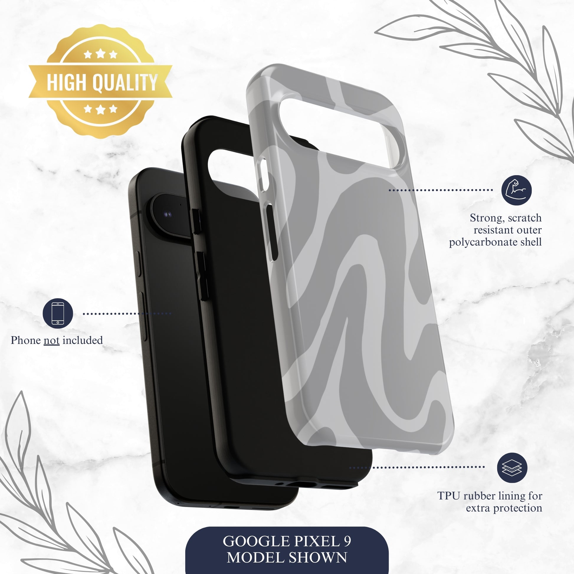 Grayscale - Google Pixel Case Phone Case-aesthetic phone case-shockproof phone case-cute phone case-designer phone case-elegant phone case-luxury phone case-phone accessories-fashion accessory