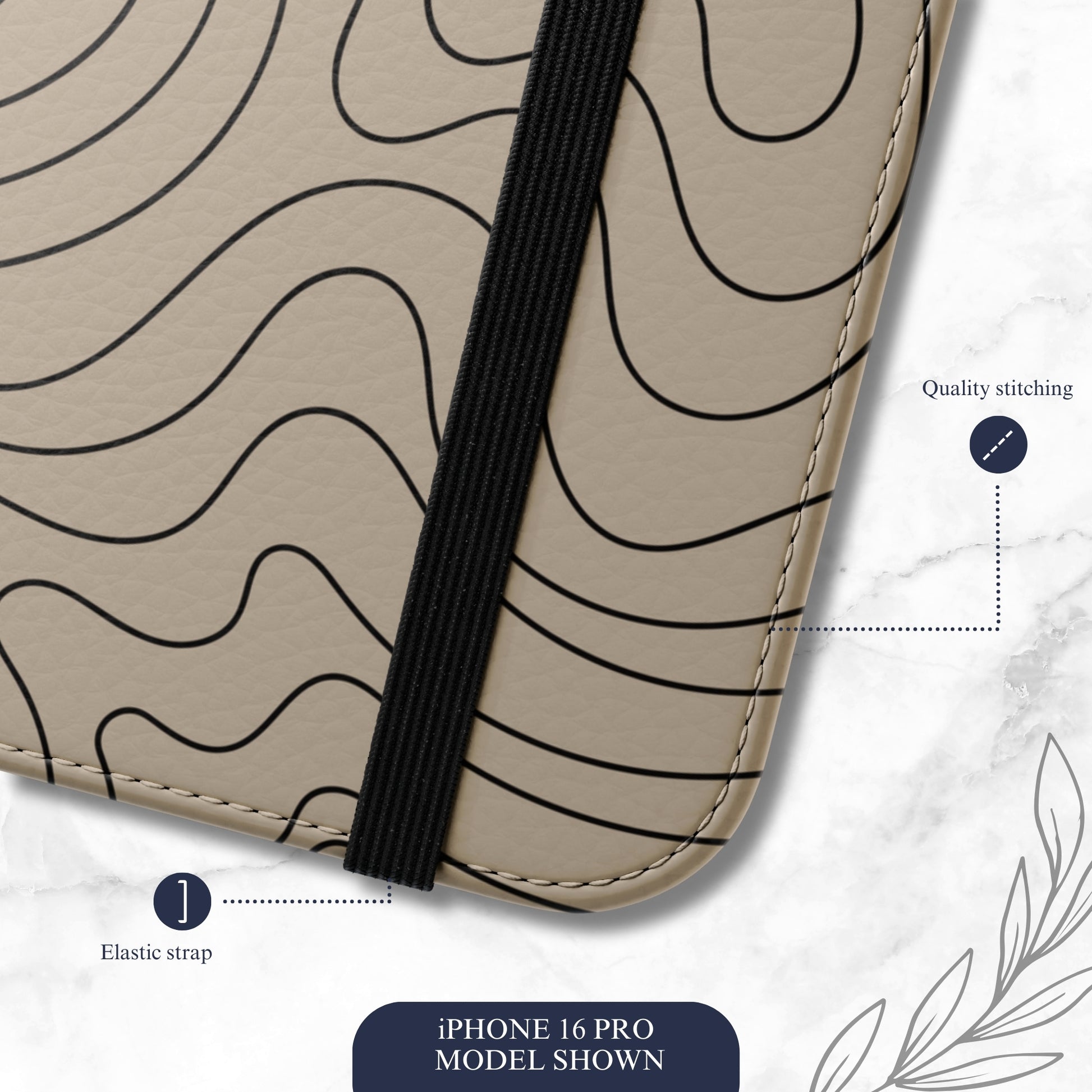 Earth Flow - iPhone Flip Case Wallet, Leather Folio Case Phone Case-aesthetic phone case-shockproof phone case-cute phone case-designer phone case-elegant phone case-luxury phone case-phone accessories-fashion accessory