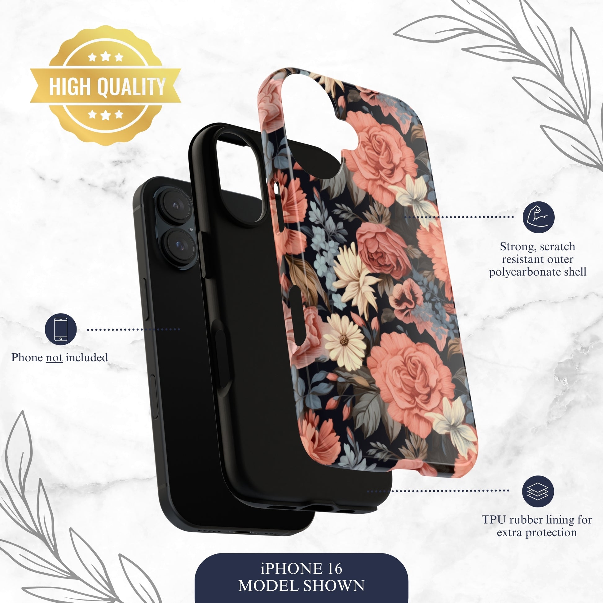 Secret Garden - iPhone Case Phone Case-aesthetic phone case-shockproof phone case-cute phone case-designer phone case-elegant phone case-luxury phone case-phone accessories-fashion accessory