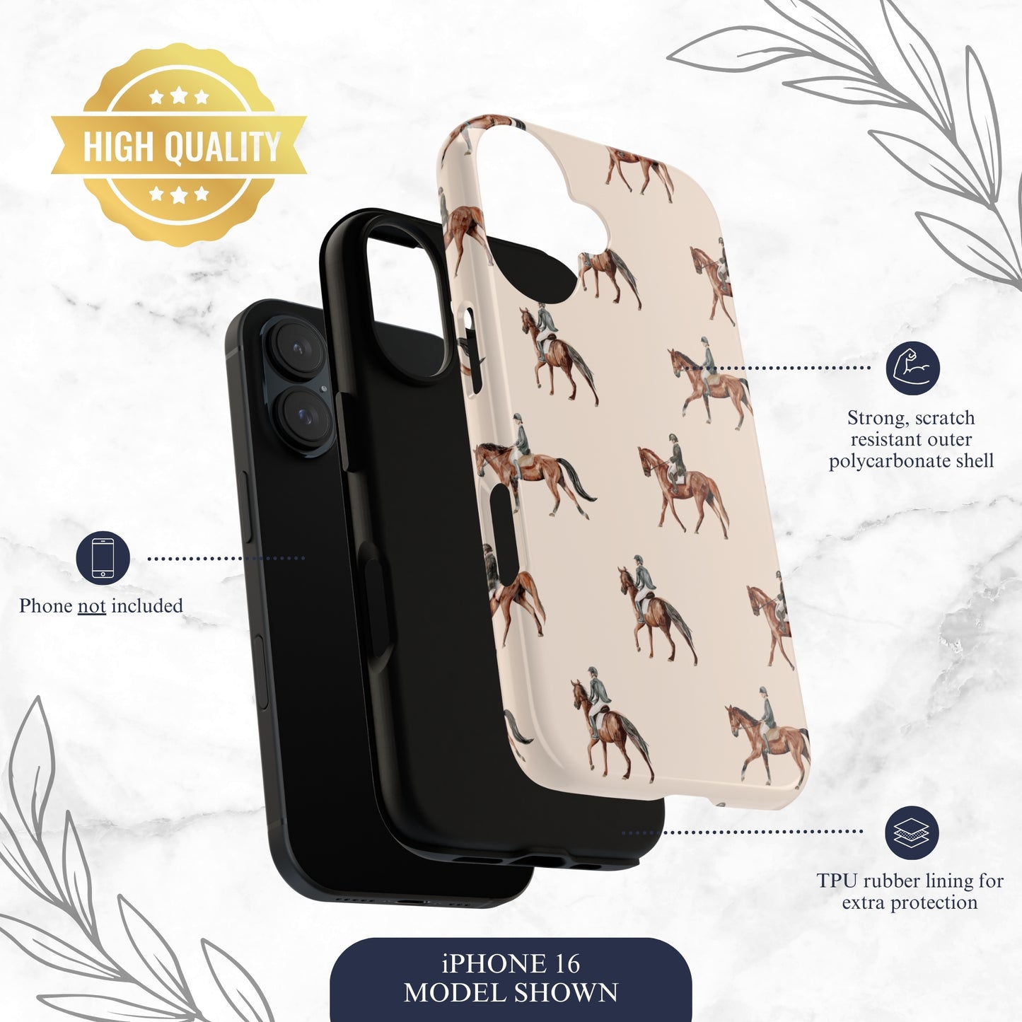 Graceful Gallop - iPhone Case Phone Case-aesthetic phone case-shockproof phone case-cute phone case-designer phone case-elegant phone case-luxury phone case-phone accessories-fashion accessory