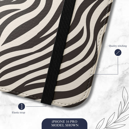 Wild Stride - iPhone Flip Case Wallet, Leather Folio Case Phone Case-aesthetic phone case-shockproof phone case-cute phone case-designer phone case-elegant phone case-luxury phone case-phone accessories-fashion accessory
