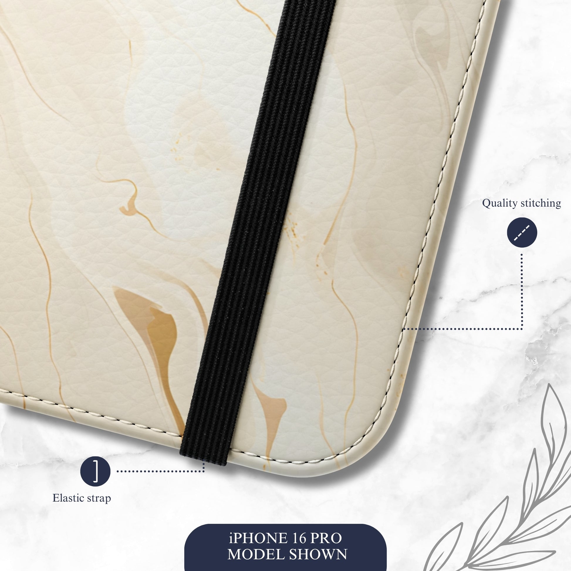 Double Cream - iPhone Flip Case Wallet, Leather Folio Case Phone Case-aesthetic phone case-shockproof phone case-cute phone case-designer phone case-elegant phone case-luxury phone case-phone accessories-fashion accessory
