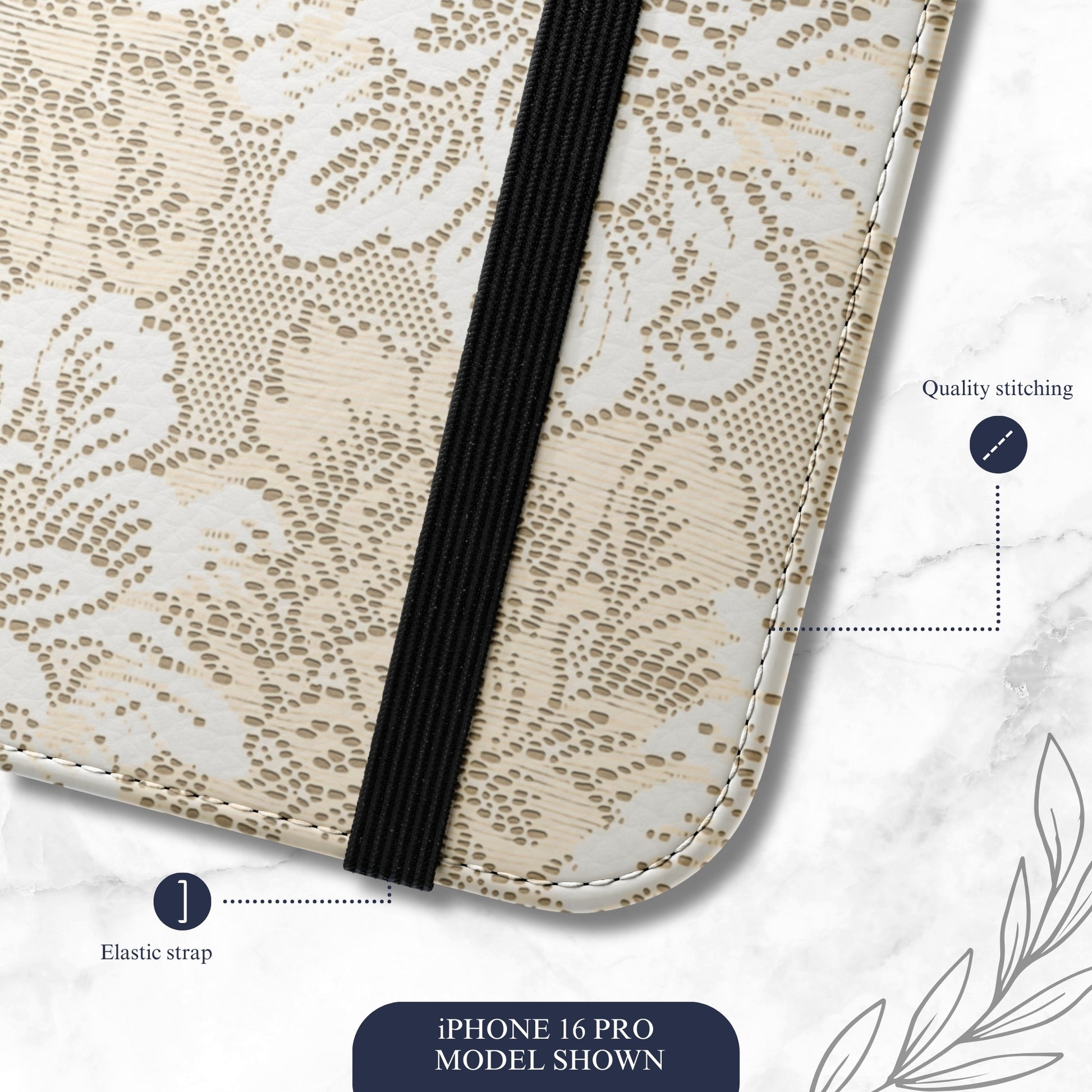 Keepsake Lace - iPhone Flip Case Wallet, Leather Folio Case Phone Case-aesthetic phone case-shockproof phone case-cute phone case-designer phone case-elegant phone case-luxury phone case-phone accessories-fashion accessory